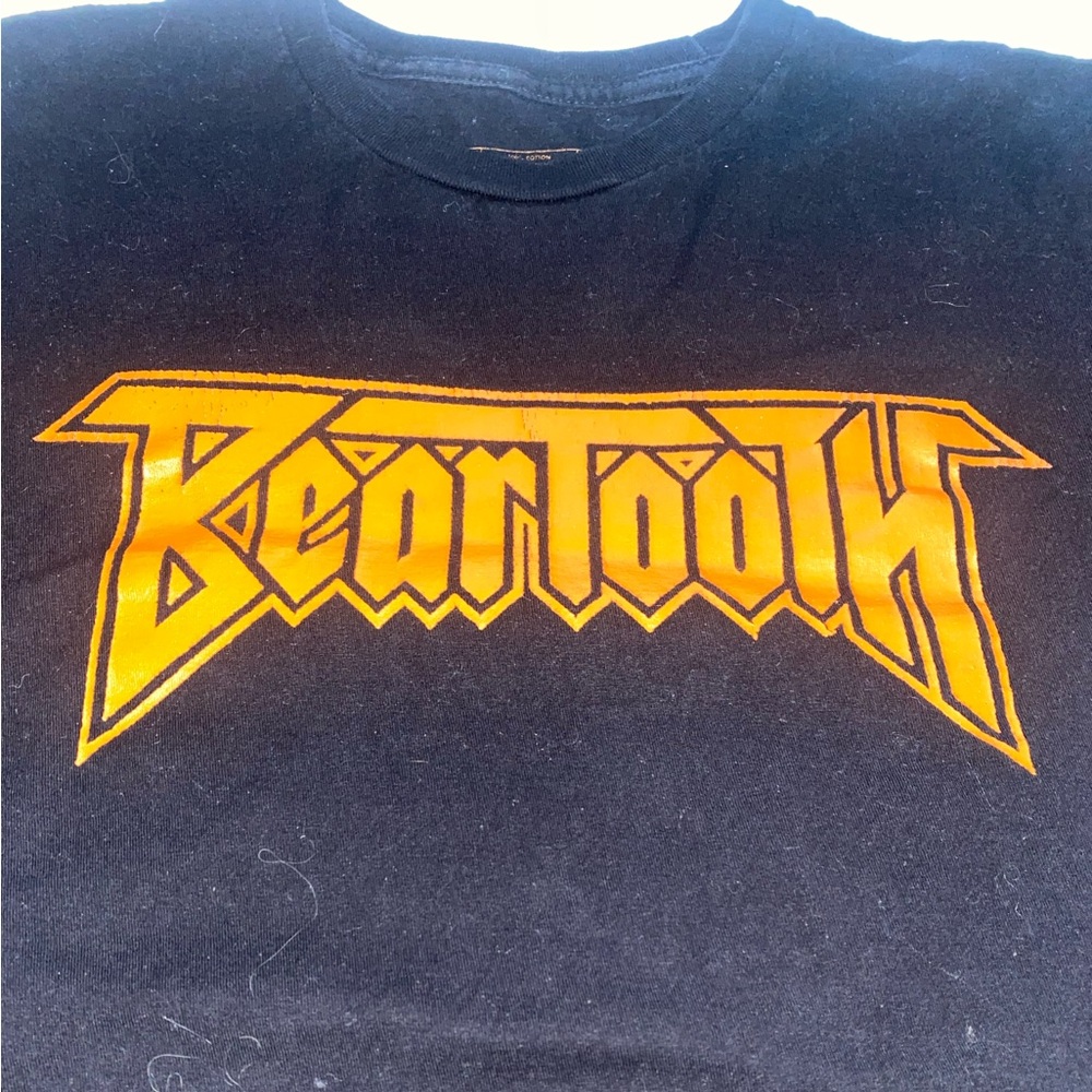 Beartooth Band Tee BLACK AND ORANGE SS SMALL EUC 18-3